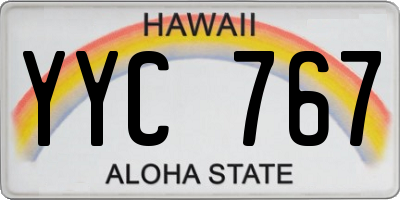 HI license plate YYC767