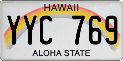 HI license plate YYC769