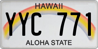 HI license plate YYC771