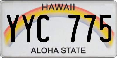 HI license plate YYC775