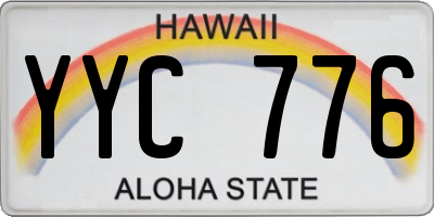 HI license plate YYC776