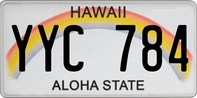HI license plate YYC784