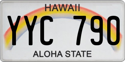 HI license plate YYC790
