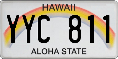 HI license plate YYC811