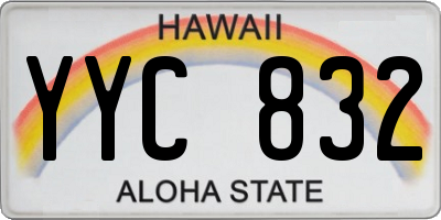 HI license plate YYC832