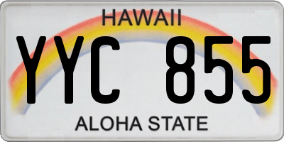 HI license plate YYC855