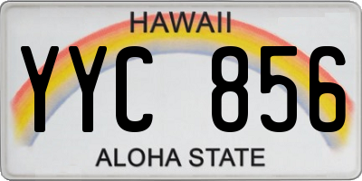 HI license plate YYC856