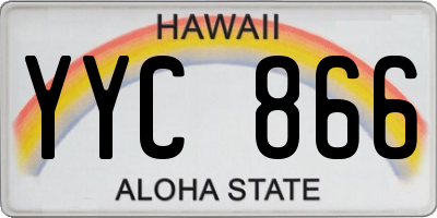 HI license plate YYC866