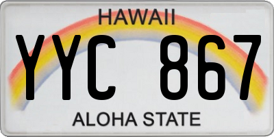 HI license plate YYC867