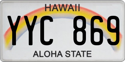 HI license plate YYC869