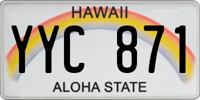 HI license plate YYC871