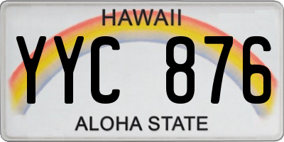 HI license plate YYC876