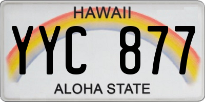 HI license plate YYC877