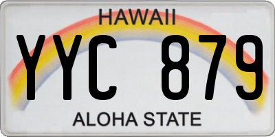 HI license plate YYC879