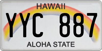 HI license plate YYC887