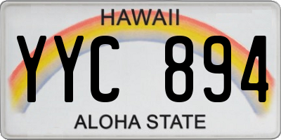 HI license plate YYC894