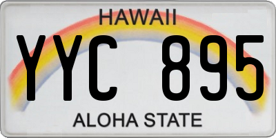 HI license plate YYC895