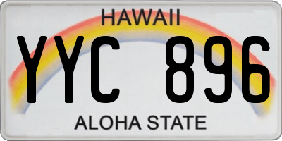 HI license plate YYC896