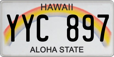 HI license plate YYC897