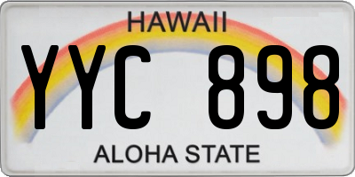 HI license plate YYC898