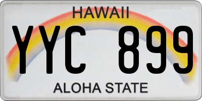 HI license plate YYC899