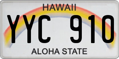HI license plate YYC910