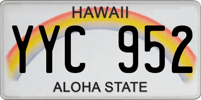 HI license plate YYC952