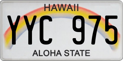 HI license plate YYC975