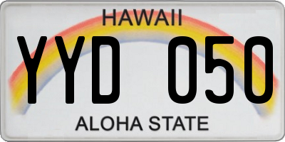HI license plate YYD050