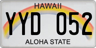 HI license plate YYD052