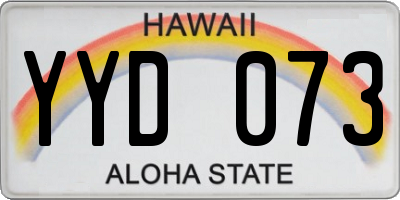 HI license plate YYD073