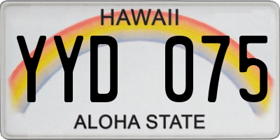 HI license plate YYD075