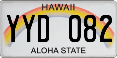 HI license plate YYD082
