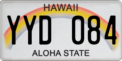 HI license plate YYD084