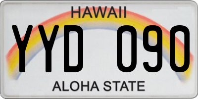 HI license plate YYD090