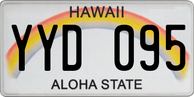 HI license plate YYD095