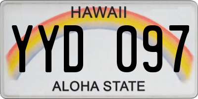HI license plate YYD097