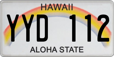 HI license plate YYD112
