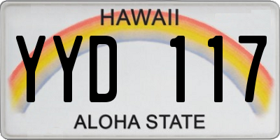 HI license plate YYD117