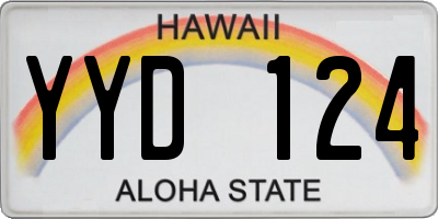 HI license plate YYD124