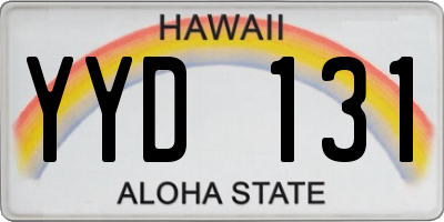 HI license plate YYD131