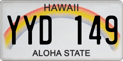 HI license plate YYD149