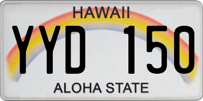 HI license plate YYD150