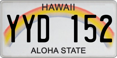 HI license plate YYD152