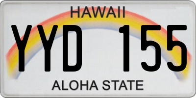 HI license plate YYD155