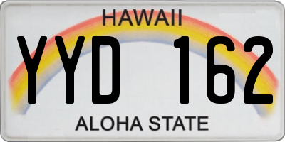 HI license plate YYD162