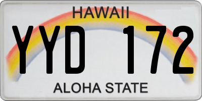 HI license plate YYD172