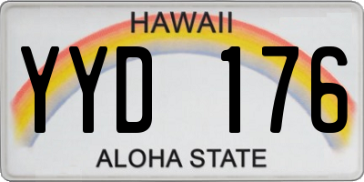 HI license plate YYD176
