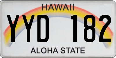 HI license plate YYD182