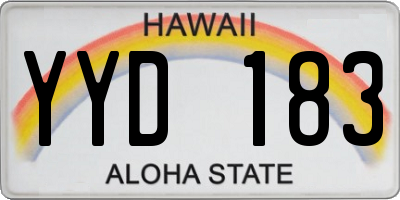 HI license plate YYD183